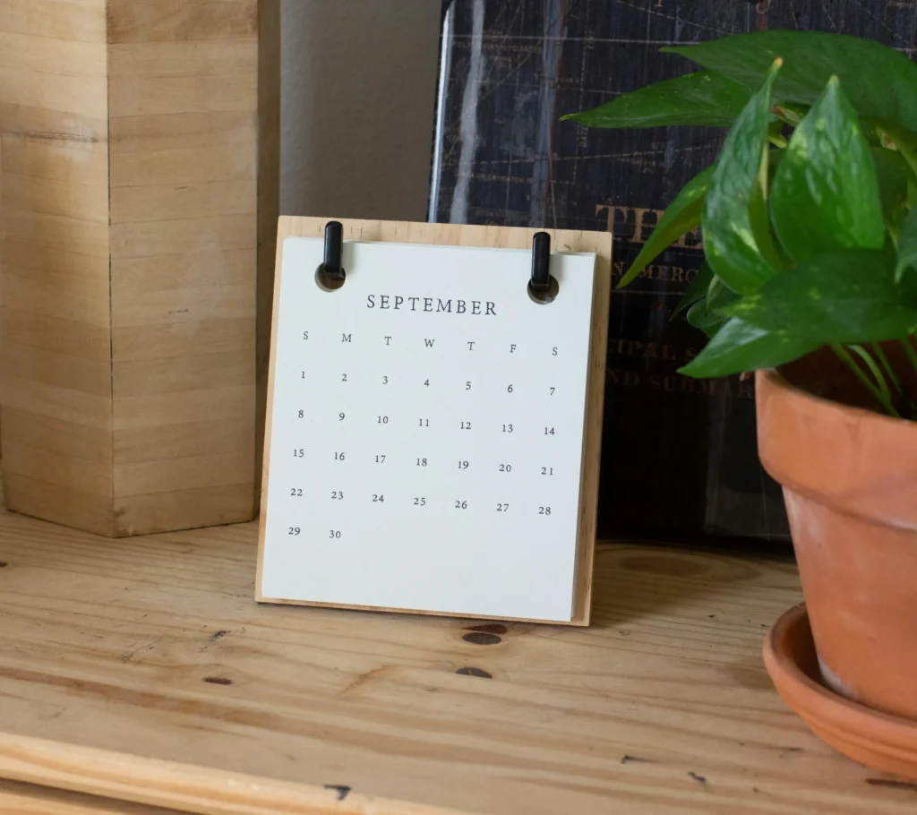 Monthly garden bloom calendar showing flowers by season